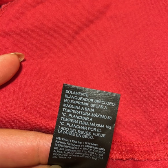 Chico’s Elegant Red velvet Women's Jacket size 2.5 or XL NEW - Picture 10 of 14